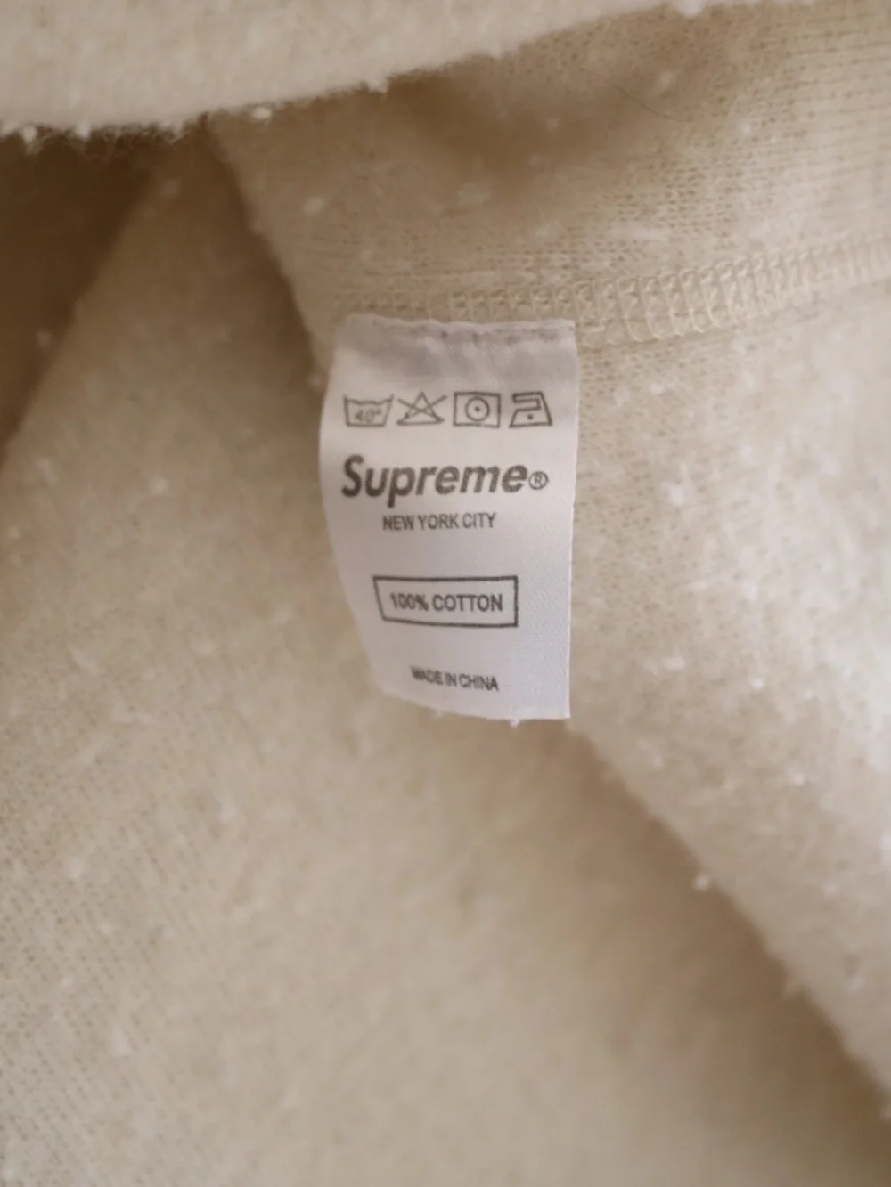 Supreme XL Sherpa Fleece Hoodie Half-Zip Ivory Cream Men's Unisex Pullover